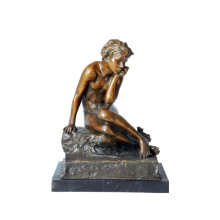 Nude Figure Bronze Sculpture Young Home Decoration Brass Statue TPE-418